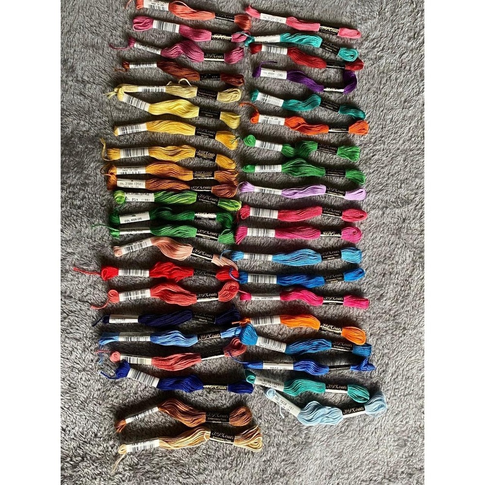 Embroidery Floss 40 Lot L & P Coats USA Sewing Thread DIY Sew